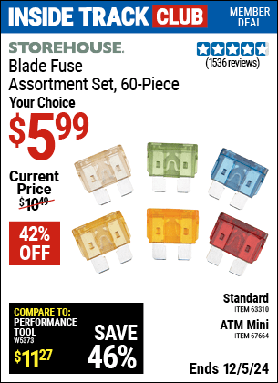 Harbor Freight Coupons, HF Coupons, 20% off - 60 Piece Blade Fuse Sets