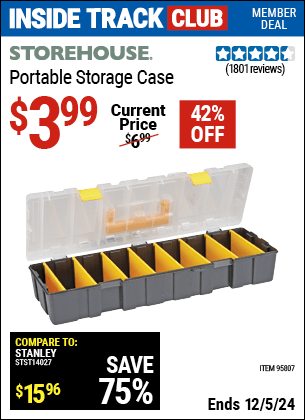 Harbor Freight Coupons, HF Coupons, 20% off - 9 Bin Portable Storage Case