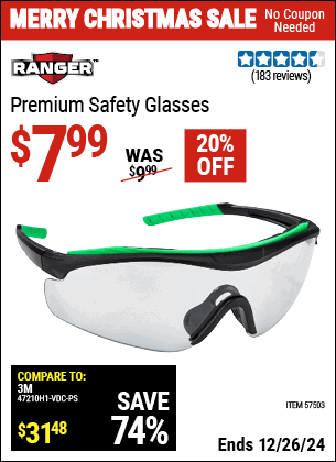 Harbor Freight Coupons, HF Coupons, 20% off - All-Day Wear Safety Glasses