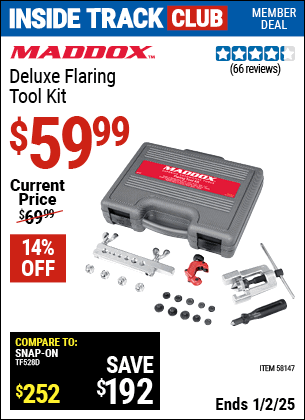 Harbor Freight Coupons, HF Coupons, 20% off - MADDOX Deluxe Brake Flaring Tool Kit for $54.99