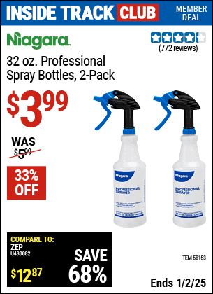 Harbor Freight Coupons, HF Coupons, 20% off - 32 oz. Professional Spray Bottle, 2 Pk.