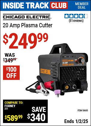 Harbor Freight Coupons, HF Coupons, 20% off - CHICAGO ELECTRIC WELDING 20A Plasma Cutter for $299.99