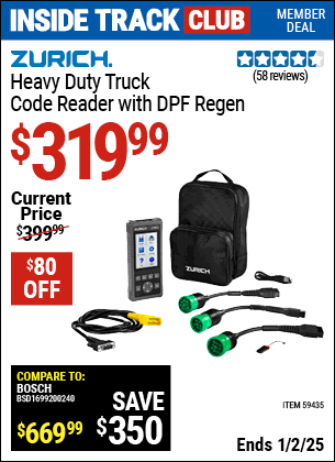 Harbor Freight Coupons, HF Coupons, 20% off - ZURICH Heavy Duty Truck Code Reader with DPF Regen for $284.99