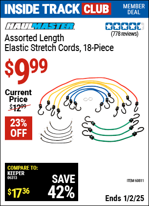 Harbor Freight Coupons, HF Coupons, 20% off - 18 Piece Assorted Length Elastic Stretch Cords