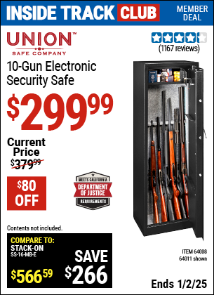 Harbor Freight Coupons, HF Coupons, 20% off - 10 Gun Electronic Security Safe