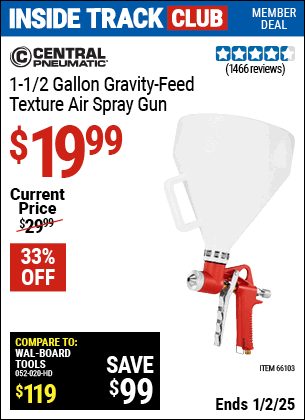 Harbor Freight Coupons, HF Coupons, 20% off - 1-1/2 Gallon Texture Spray Gun