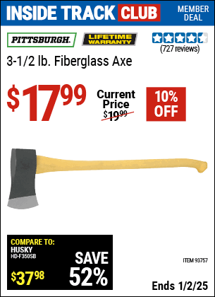 Harbor Freight Coupons, HF Coupons, 20% off - 3-1/2 Lb. Fiberglass Axe