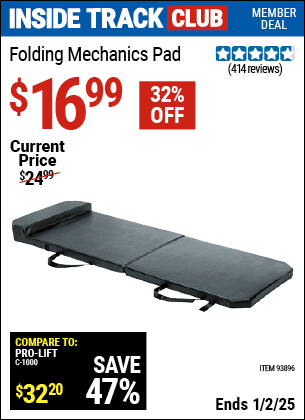 Harbor Freight Coupons, HF Coupons, 20% off - Folding Mechanic's Pad