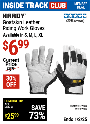 Harbor Freight Coupons, HF Coupons, 20% off - Goatskin Riding Work Gloves