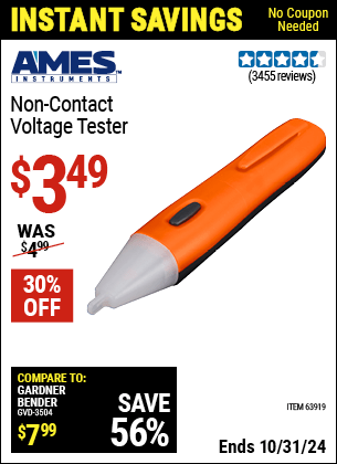 Harbor Freight Coupons, HF Coupons, 20% off - Non-contact Voltage Tester