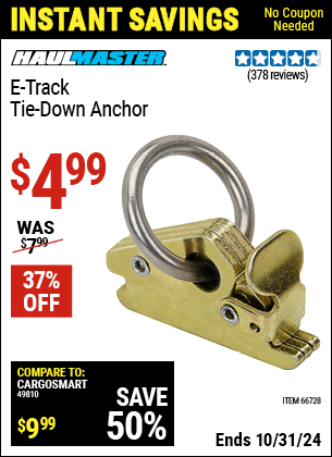 Harbor Freight Coupons, HF Coupons, 20% off - E-track Ring