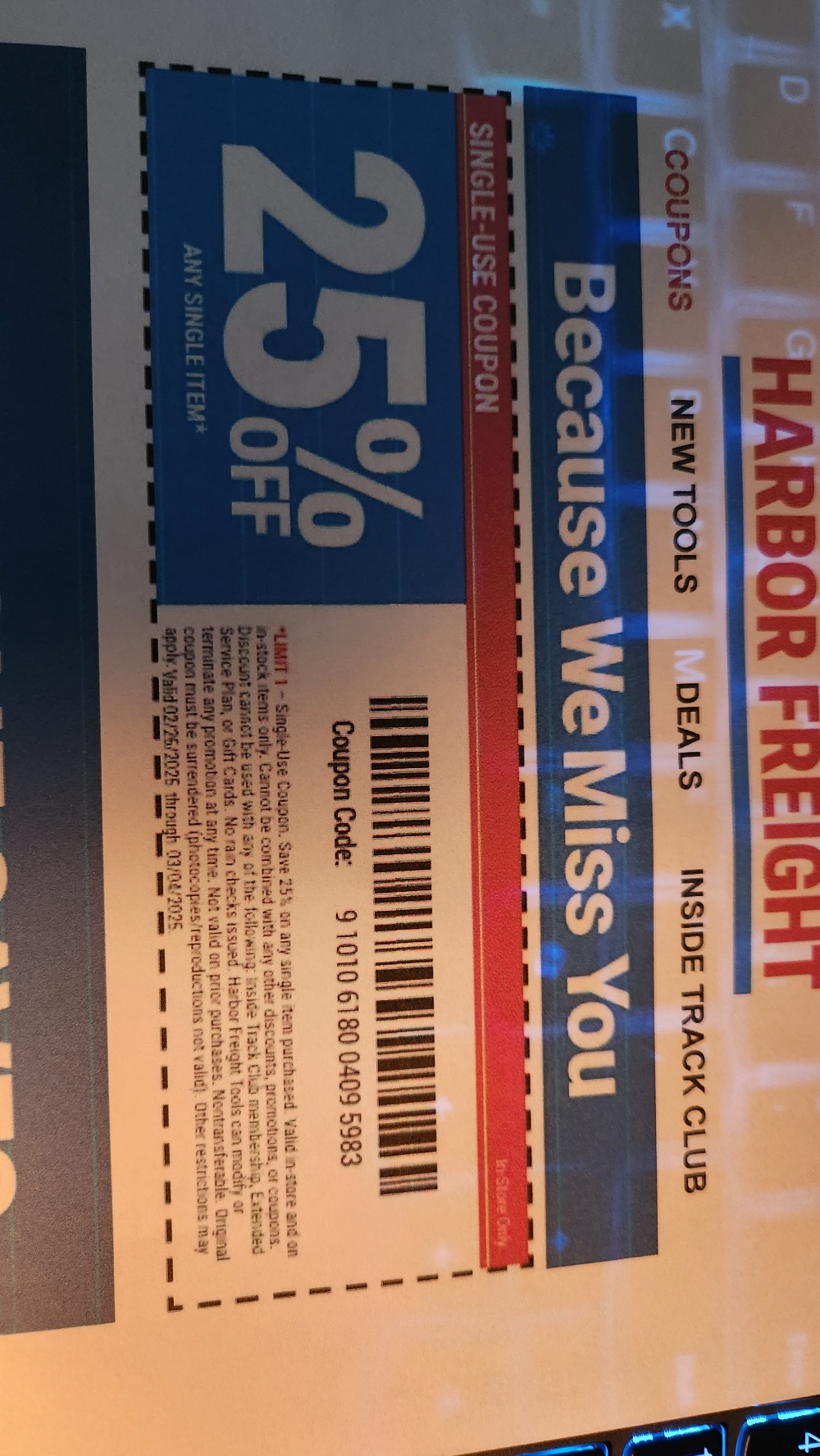 Harbor Freight Coupon, HF Coupons - 25%